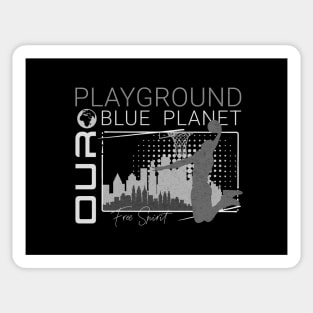 Playground Basket Ball Player Planet Earth Playground Good Vibes Free Spirit Sticker